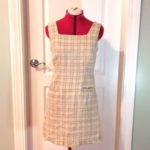 Banana Republic Women's Linen Plaid Tank Dress, sz M